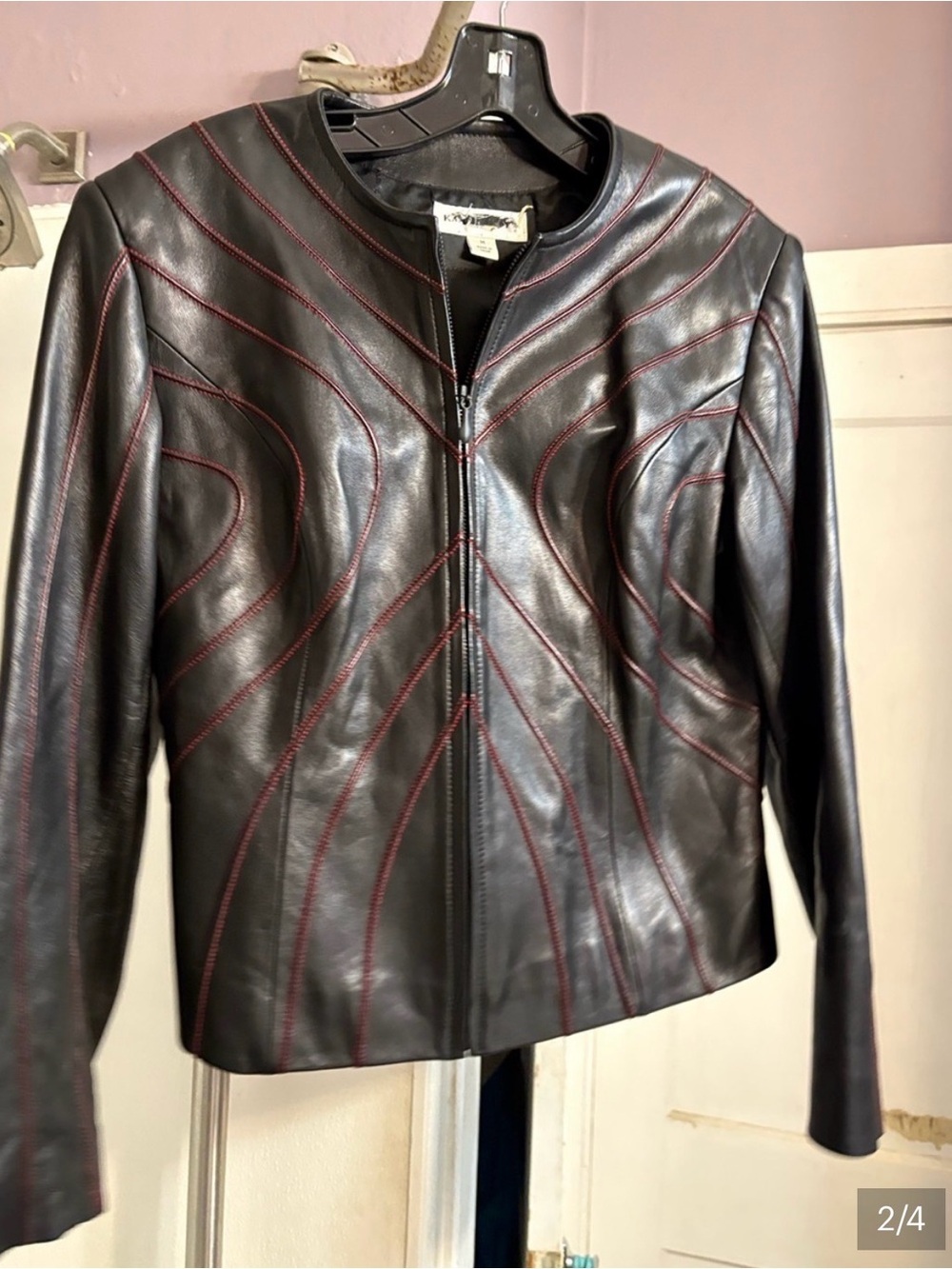 Katherine Kelly Genuine Lambskin Leather Jacket - Size Medium